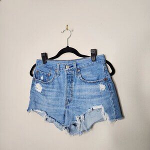 LEVIS 501 Distressed Denim Cutoff Shorts